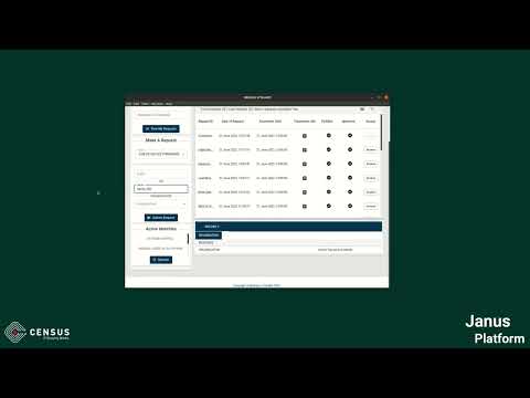Demonstration of requests to the Janus platform