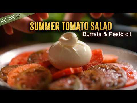 Next Level Caprese Salad Made with Burrata Cheese