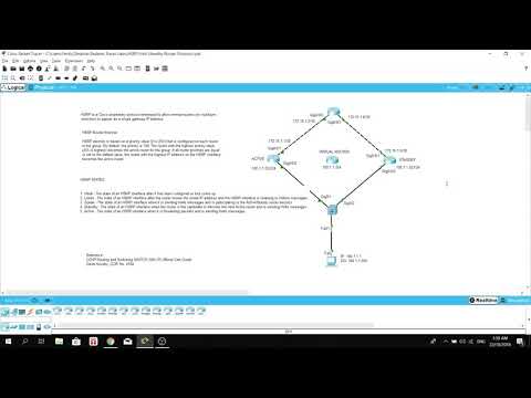Hot Standby Router Protocol in Packet Tracer 7.2