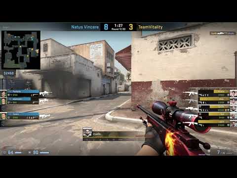 CS:GO POV Demo Vitality ZywOo (38/23) vs Na'Vi (de_dust2)