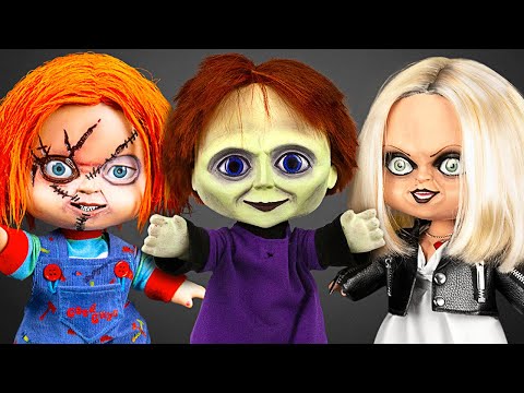 How To Make A Creepy Chucky Family From Polymer Clay || Meet Chucky, Tiffany, And Glen(da) 🪓💔