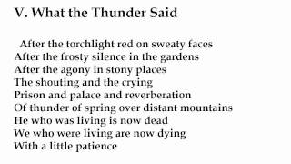 "The Waste Land - Death by Water & What the Thunder Said" by T.S. Eliot (read by Tom O'Bedlam)
