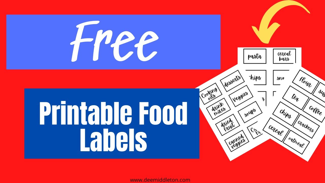 Free Printable Food Labels