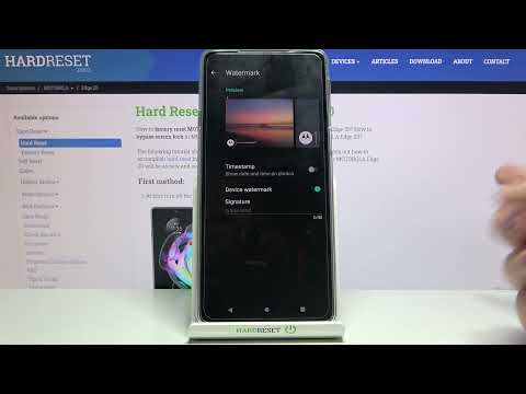 How to Manage Watermark in MOTOROLA Edge 20 – Turn On / Off Watermark
