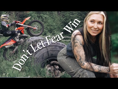 How to overcome fear of dirt bike riding over (rainbow) Tire obstacles