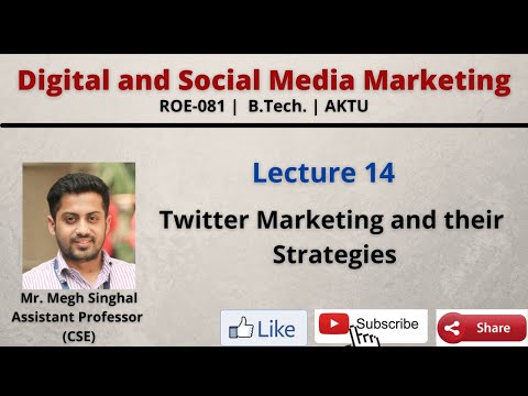 Lecture-14| Twitter Marketing and their Strategies| Tweets| Social Media| ROE081| B.Tech.| AKTU