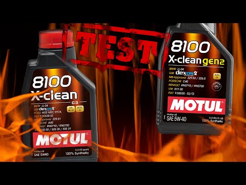 Motul 8100 X-Clean 5W40 vs Motul 8100 X-Clean Gen2 5W40 Oil Cleanliness Test 400°C.