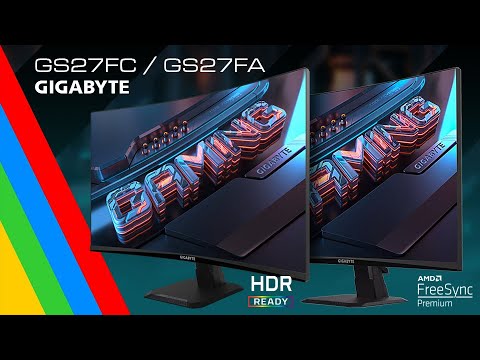 Monitores Gigabyte para Gaming Curvo GS27FC y Plano GS27FA 180Hz 1ms FHD