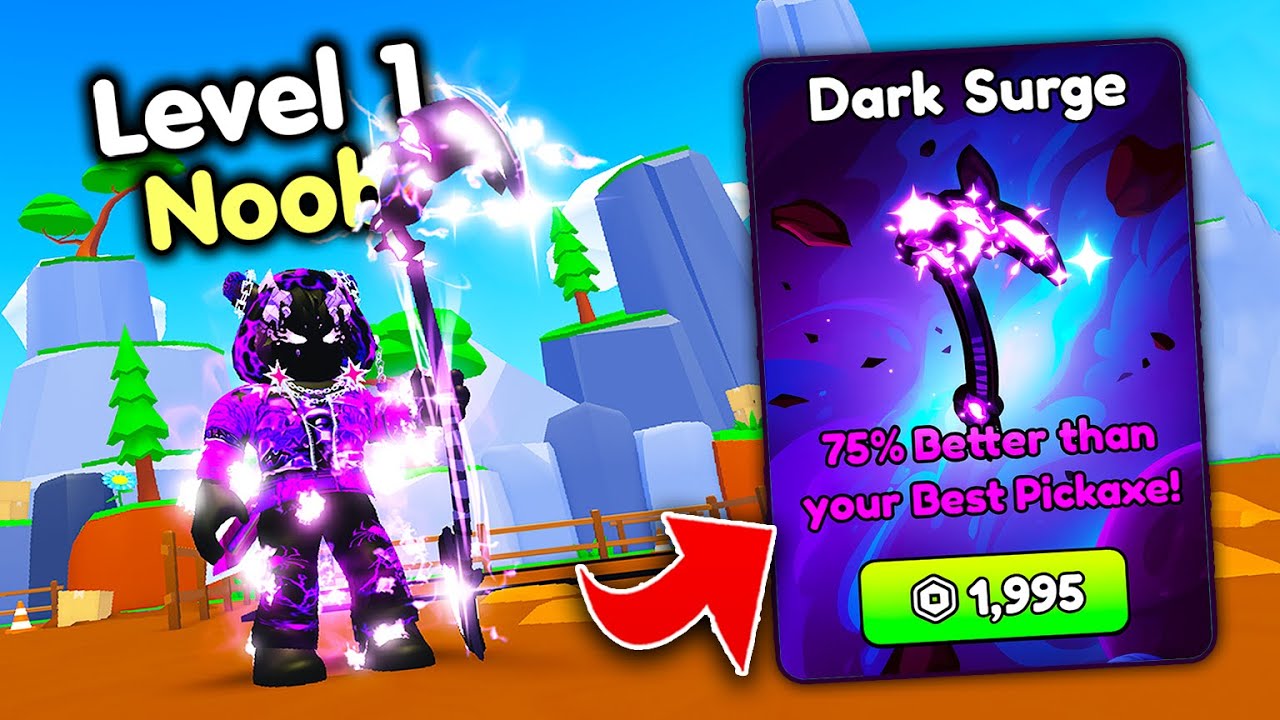 Starting Over as NOOB with BEST PICKAXE in Pickaxe Simulator