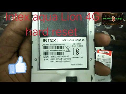 How to format Intex aqua Lion 4G 🦁 📱 ( hard reset )