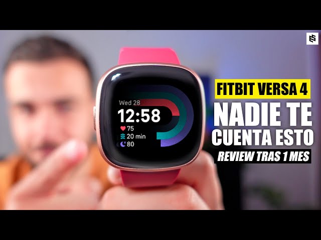 Vídeo relacionado con Fitbit Versa 4, el smartwatch que te ayuda a ponerte en forma con GPS integrado, hasta 6 días de batería y compatible con iOS 15 & Android OS 9.0, Rosa arena/Aluminio rosa cobrizo