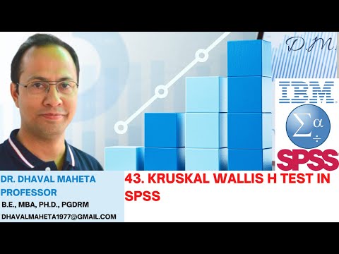 43. Kruskal Wallis H Test in IBM SPSS || Dr. Dhaval Maheta