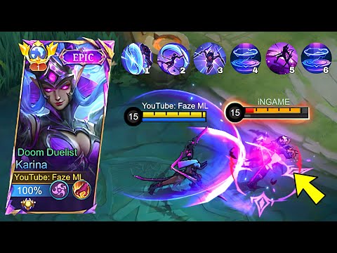 KARINA BEST SKILL COMBO TUTORIAL!! (Must Watch) | KARINA BEST BUILD 2024