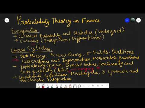 Probability Theory in Finance - Series Introduction