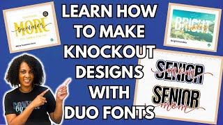 How To Create Tshirt Designs with the knockout Method Using the best Duo Fonts | Creative Fabrica!