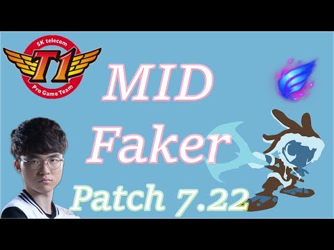 SKT T1 Faker Fizz Vs Malzahar Patch 7.22 KDA 7/4/3