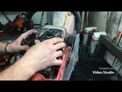 Replacement of the ignition mode of the concrete cutter Dolmar PC-6414 D