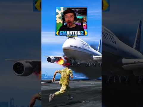 HUGE 747 lands on the Aircraft Carrier in GTA 5! #shorts