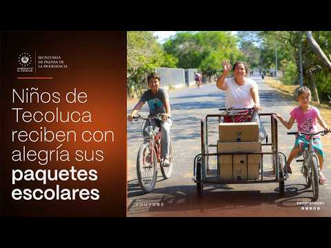 Gobierno del Presidente Nayib Bukele entrega de paquetes escolares en San Vicente Sur