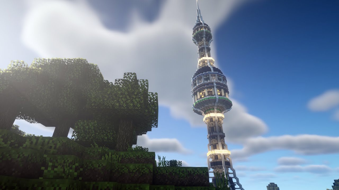Minecraft Building A 550 Foot High Fantasy Tower Timelapse