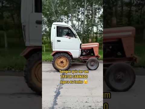 Que tal esse trator CABINADO 🤠- vou vender fora tudo #agro #sertanejo #trator #tratorcaseiro