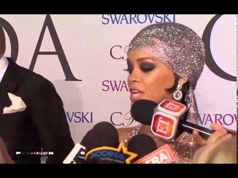 Rihanna Explains What She's Wearing On CFDA Red Carpet