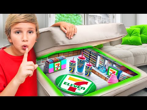 Vlad Builds a SECRET 7-11 in his Room!