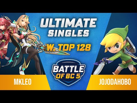 MkLeo (Pyra/Mythra) vs JoJoDaHoBo (Toon Link) - Ultimate Singles Winners Top 128 - Battle of BC 5