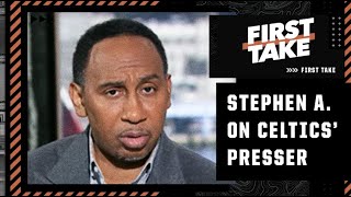 Stephen A. is furious & disappointed after the Celtics' Ime Udoka press conference | First Take