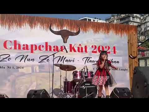 Esther Hnamte perform #German rallian @ Chapchar kut,Lunglei 2024