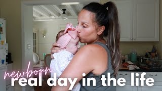 REAL DAY IN THE LIFE OF WITH A NEWBORN | mom of 3