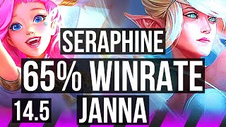 SERAPHINE &amp; Zeri vs JANNA &amp; Lux (SUP) | 2/1/11, 65% winrate | BR Master | 14.5