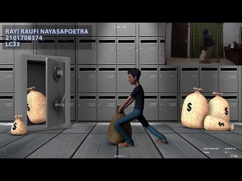 Theif Stealing Coin Bag Animation - Maya 2018