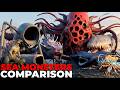 Colossal Shark Vs Sea Eater Vs Crab Monster Epic Sea Monster Size Comparison