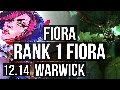 FIORA vs WARWICK (TOP) | Rank 1 Fiora, 8/3/9, Rank 20 | NA Challenger | 12.14