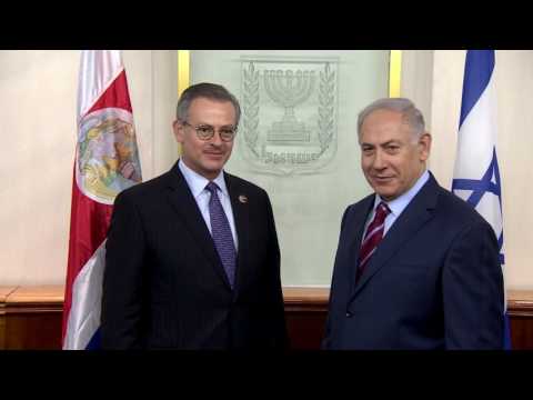 PM Netanyahu Meets Costa Rica's Minister of Foreign Affairs Manuel González Sanz
