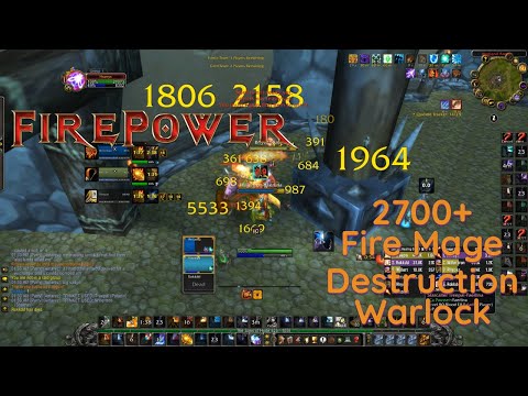 2700+ WoTLK 3v3 Arena - FIREPOWER - Fire Mage / Destruction Warlock Gameplay