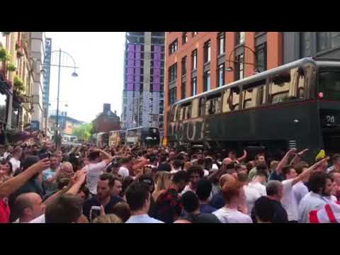 England fans It’s Coming Home World Cup 2018 on Broad Street, Birmingham