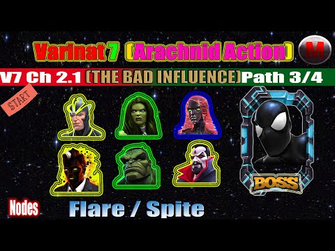 Variant 7 Ch 2.1 Path 3/4 (Flare/Spite) - Marvel Contest of Champions