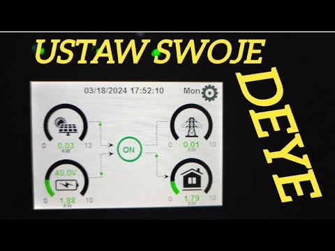 DEYE SUN10KSG04LP3EU moje ustawienia pod magazyn energii akumulator trakcyjny ładowanie z sieci