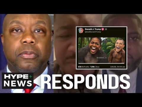 'Black MAGA' Struggles To Defend Trump ‘Monkey Meme Of Obamas’ - HP News