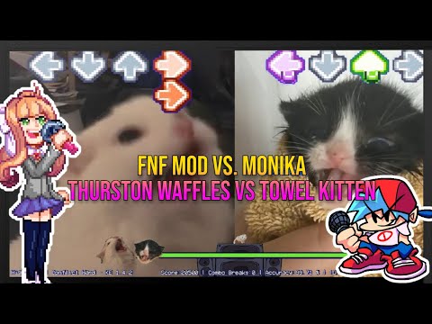 VS Monika Highschool Conflict BUT its THURSTON vs Towel Kitten - Friday Night Funkin' Animation