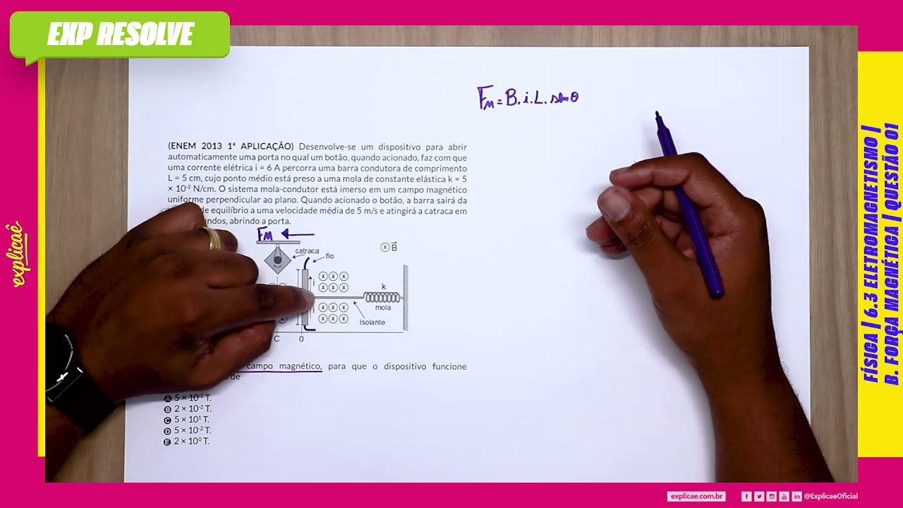 DESENVOLVE-SE UM DISPOSITIVO PARA ABRIR AUTOMATICAMENTE UMA PORTA NO QUAL  (...) |  FORÇA MAGNÉTICA