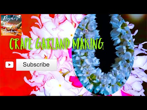 Crape Jasmin Garland making at home 🌸🌸