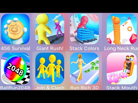 Stack Colors,Long Neck Run,456 Survival,Giant Rush,Run Rich 3D,Stack Mouth,Join & Clash,BallRun 2048