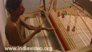Handloom weaving at Balaramapuram