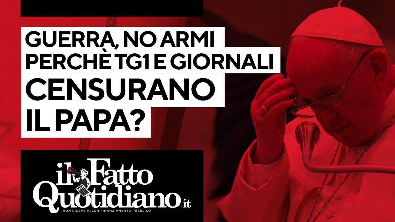 Guerra, no alle armi. Perché Tg1 e giornali censurano il papa?