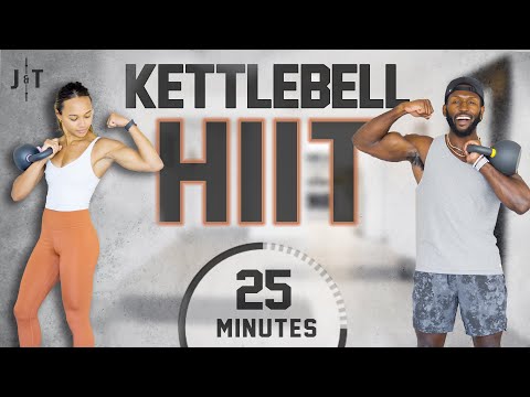 25 Minute Full Body Kettlebell HIIT Workout [ADVANCED Strength & Cardio]