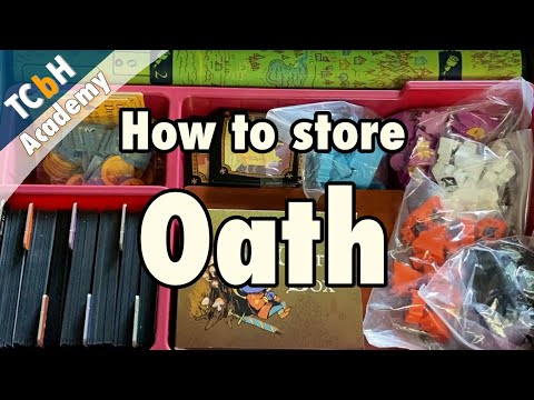 How to Store Oath: Chronicles of Empire & Exile (with deluxe components & sleeves) Back in The Box
