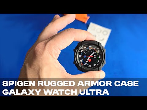 Galaxy Watch Ultra case: Spigen Rugged Armor Unboxing & Review + Screen Protector Guide!